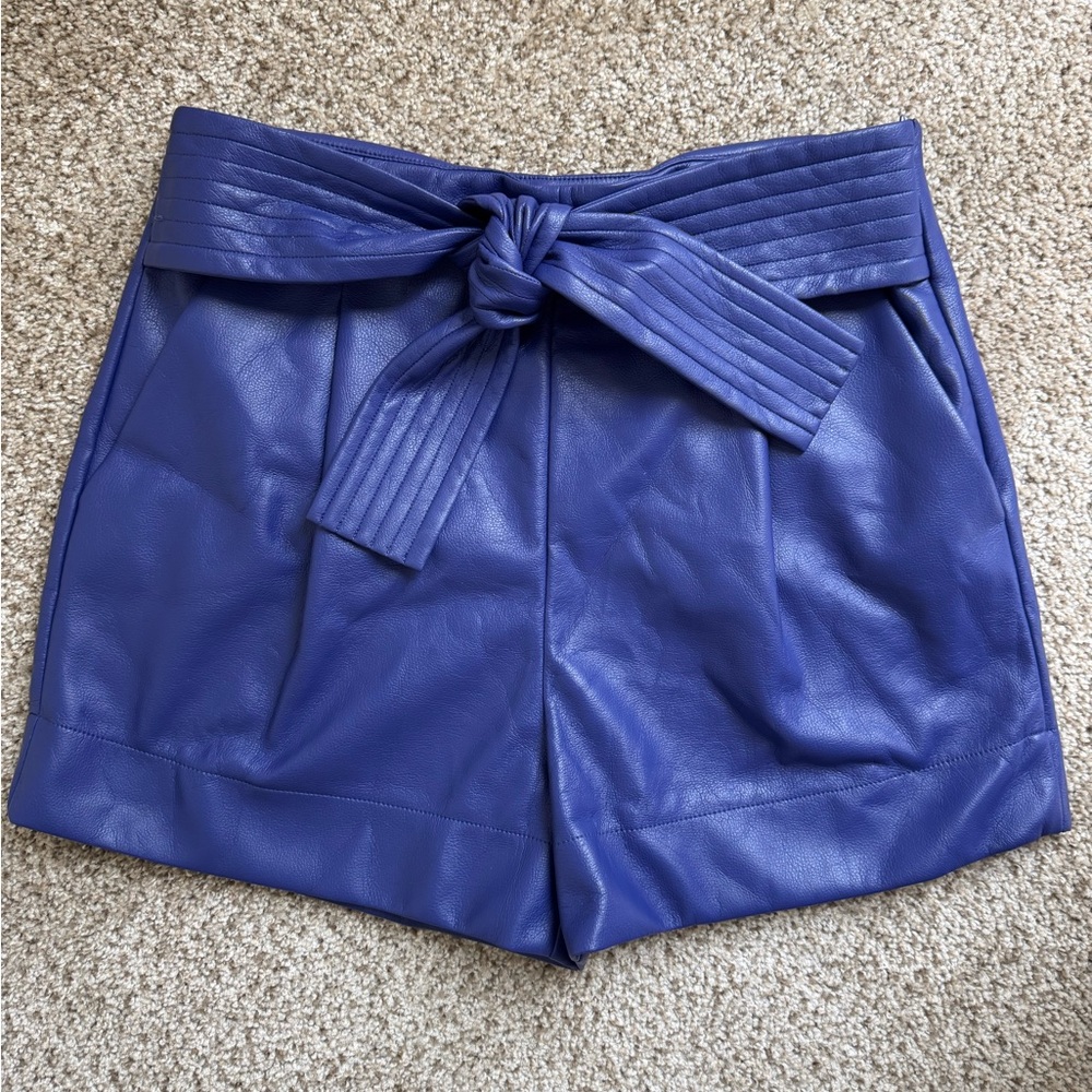 Marie Oliver High Waist Blue Shorts